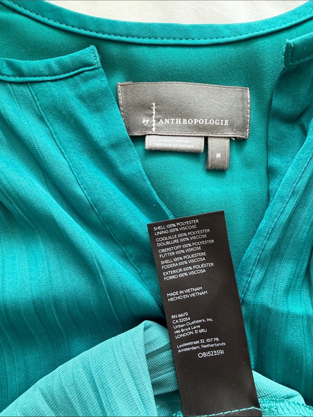 Anthropologie Satin Teal Somerset Maxi Dress - Picture 4 of 4